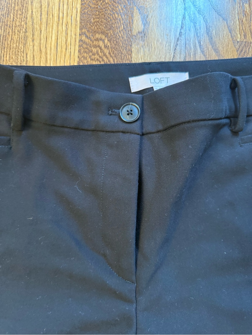 LOFT Ladies’ Classic Wide-Leg Black Dress Pants size 12, 29” inseam - Picture 4 of 6